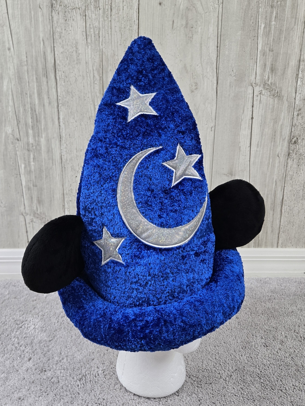 Disney Parks Magician Mickey Ears Hat Fantasia Blue Silver Stars Crecent Moon